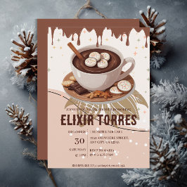 Hot Chocolate & Cookies Winter Baby shower Kaart
