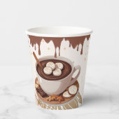 Hot Chocolate & Cookies Winter Baby shower Papieren Bekers (Voorkant)