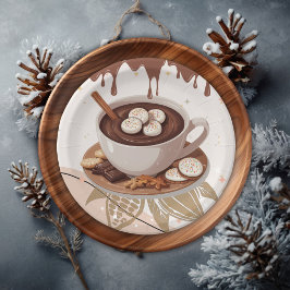 Hot Chocolate & Cookies Winter Baby shower Papieren Bordje