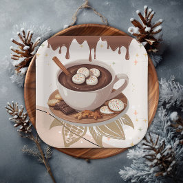 Hot Chocolate & Cookies Winter Baby shower Papieren Bordje