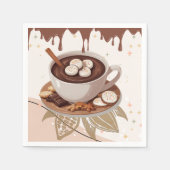 Hot Chocolate & Cookies Winter Baby shower Servet (Voorkant)