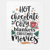 Hot Chocolate & Cozy Christmas Vibes Collection Fleece Deken (Voorkant)