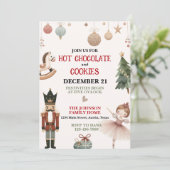 Hot Chocolate en Cookies Kerstfeest Kaart (Staand voorkant)