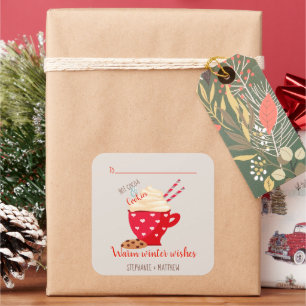 Hot Chocolate en Cookies Square Sticker