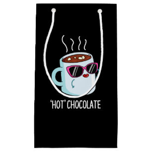 Hot Chocolate Funny Drink Pun Dark BG Klein Cadeauzakje