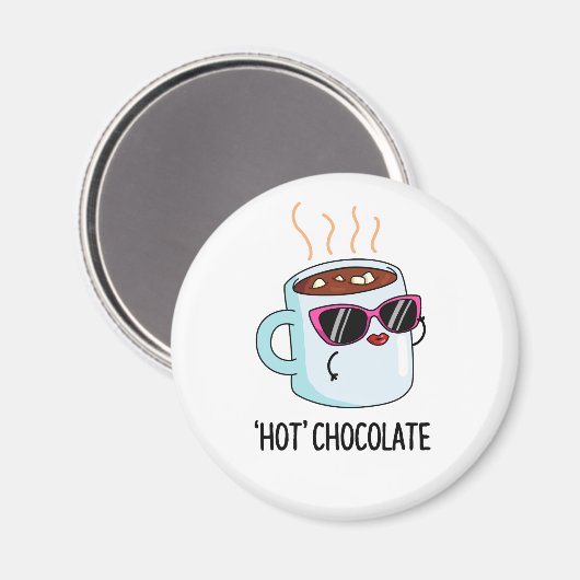 Hot Chocolate Funny Hot Cocaca Drink Pun Magneet (Voorkant / Achterkant)