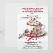 Hot Chocolate & Gingerbread Huis Kinder Kaart (Voorkant / Achterkant)