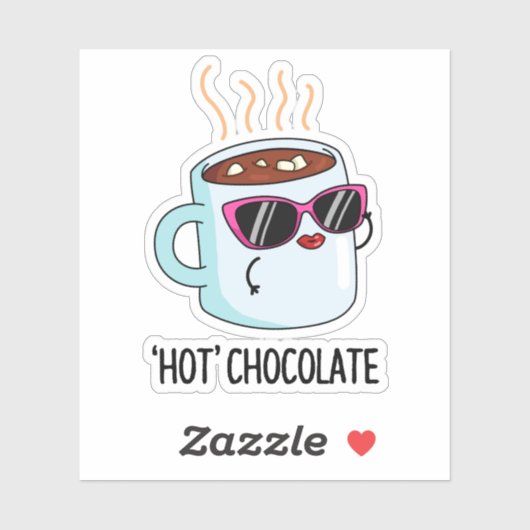 Hot Chocolate Grappige Drink Pun Sticker (Vel)