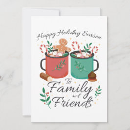 HOT CHOCOLATE HOLIDAY-DRINKEN, HAPPY HOLIDAY SEASO FEESTDAGENKAART