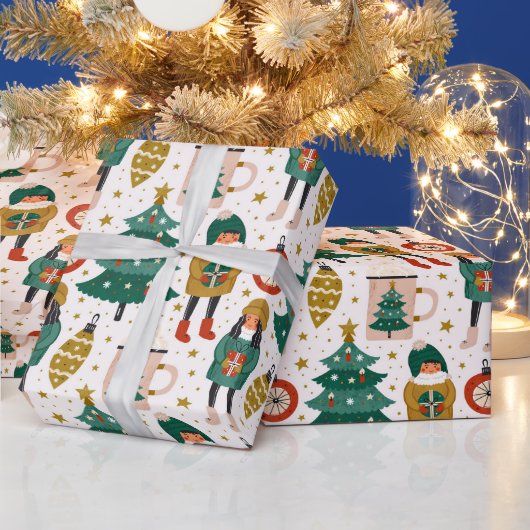 Hot Chocolate Kerstboom Ornamenten Vakantie Cadeaupapier (Feestdagen)