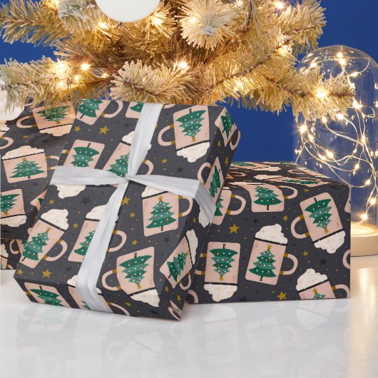 Hot Chocolate Kerstboom Vakantie Cadeaupapier (Feestdagen)