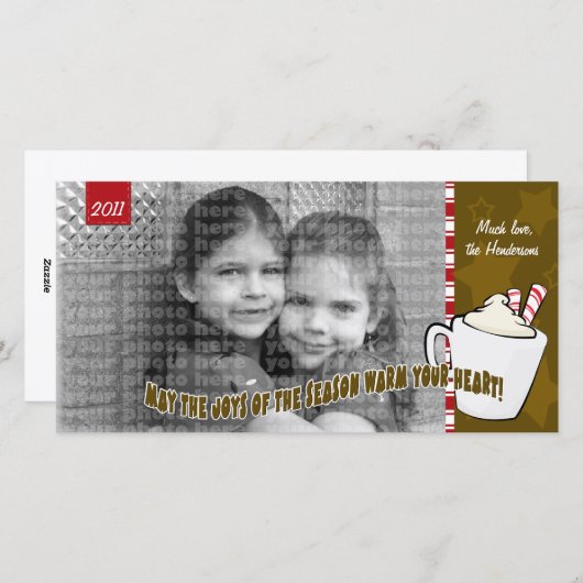 Hot Chocolate Kerstkaart (Voorkant / Achterkant)