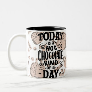 Hot Chocolate Kind of Day Tweekleurige Koffiemok