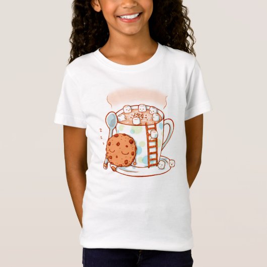 Hot Chocolate Kinder Illustratie T Shirt (Voorkant)