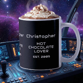 Hot Chocolate Lover White Sci-Fi Script Name Est. Koffiemok