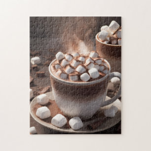 Hot Chocolate Marshmallows Stoom Gezellige Winter Legpuzzel