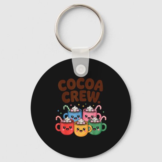 Hot Chocolate Matching Pajamas Cocoa Crew Cute Chr Sleutelhanger (Voorkant)