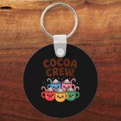 Hot Chocolate Matching Pajamas Cocoa Crew Cute Chr Sleutelhanger (Voorkant)