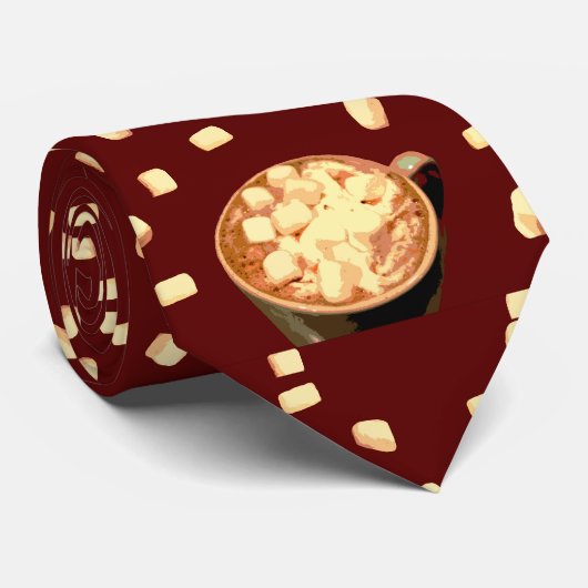 Hot Chocolate met Marshmallows Stropdas (Opgerold)