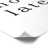 Hot chocolate - minimalistic typography poster (Hoek)