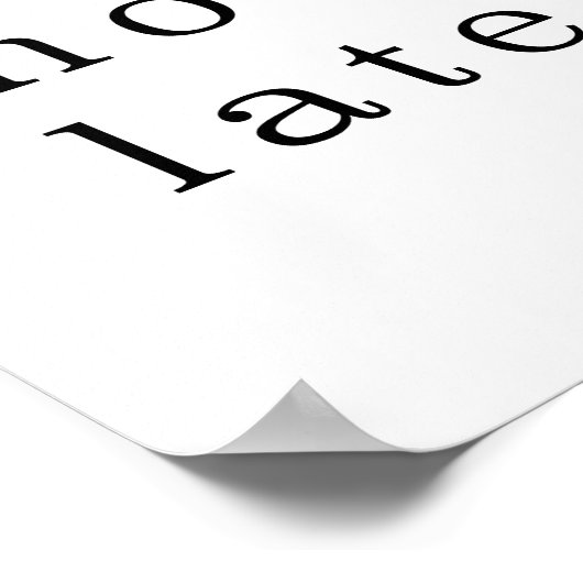 Hot chocolate - minimalistic typography poster (Hoek)