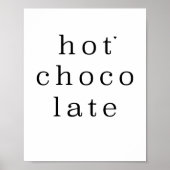 Hot chocolate - minimalistic typography poster (Voorkant)