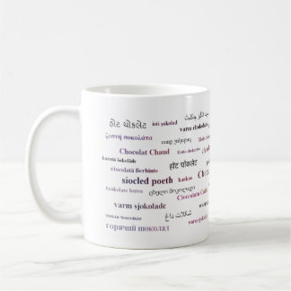 Hot-Chocolate Mok in verschillende talen (3color)