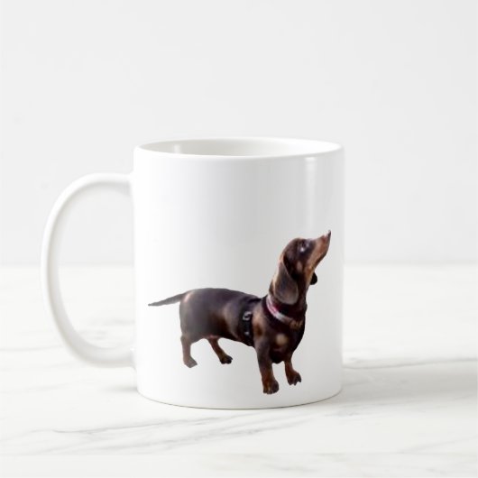 HOT CHOCOLATE? mok voor dachshund-koffie (Links)