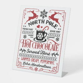 Hot Chocolate Party-station Reclamebord Met Voetstuk