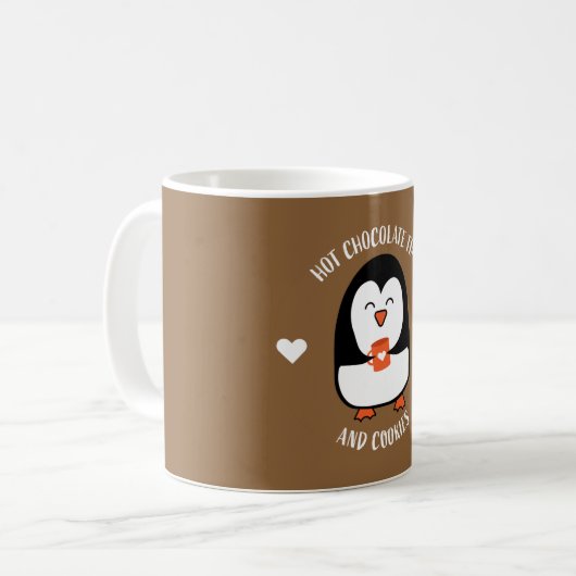 Hot-Chocolate Penguin Drinker Two-Tone Coffee Mok (Voorkant links)