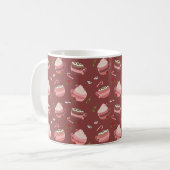 Hot Chocolate Pink Cups Patroon Mok (Voorkant links)