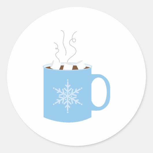 Hot Chocolate Ronde Sticker (Voorkant)