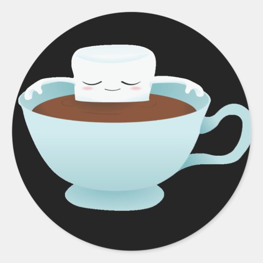 Hot Chocolate Ronde Sticker (Voorkant)