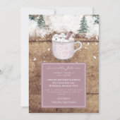 Hot Chocolate Rustic Baby Het is een koude roze do Kaart (Voorkant)