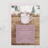 Hot Chocolate Rustic Baby Het is een koude roze do Kaart (Voorkant / Achterkant)