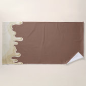 Hot-Chocolate-schijfcrème Strandlaken (Voorkant)