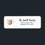 Hot Chocolate schilderkunst Etiket<br><div class="desc">Geniet van onze warme chocolademelk retouradreslabels.</div>