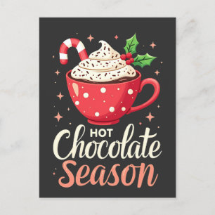 Hot Chocolate Seizoen Kerstliefhebbers Briefkaart