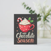 Hot Chocolate Seizoen Kerstliefhebbers Briefkaart (Staand voorkant)