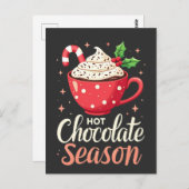 Hot Chocolate Seizoen Kerstliefhebbers Briefkaart (Voorkant / Achterkant)