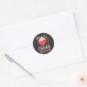 Hot Chocolate Seizoen Kerstliefhebbers Ronde Sticker (Envelop)