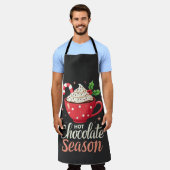 Hot Chocolate Seizoen Kerstliefhebbers Schort (Gedragen)