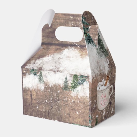 Hot Chocolate Snow Baby Het is Kold Boy Baby Bedankdoosjes (Achterkant)