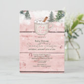 Hot Chocolate Snow Baby Het is koud buiten Afgeron Kaart (Staand voorkant)