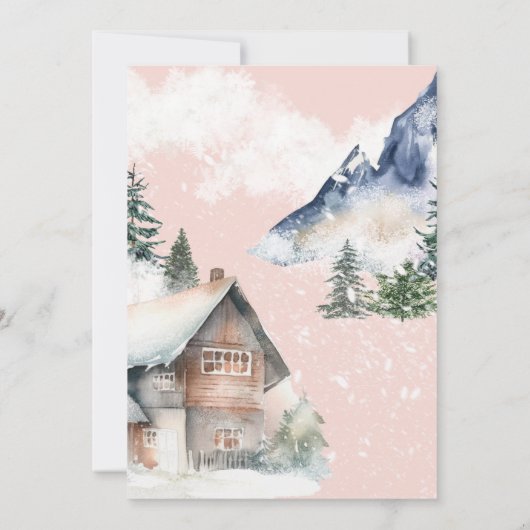 Hot Chocolate Snow Baby Het is koud buiten rustiek Kaart (Achterkant)