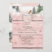 Hot Chocolate Snow Baby Het is koud buiten rustiek Kaart (Voorkant / Achterkant)