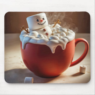 Hot Chocolate Snowman Muismat