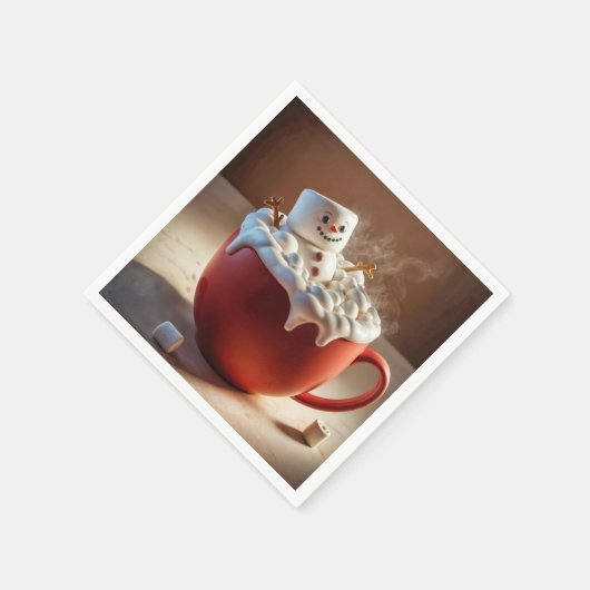 Hot Chocolate Snowman Servet (Hoek)