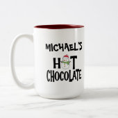 Hot Chocolate Snowman voor kinderen & aangepaste n Tweekleurige Koffiemok (Links)