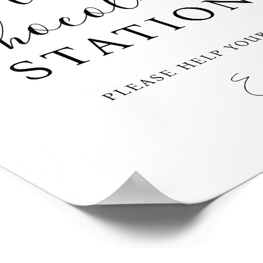 Hot Chocolate Station Bar Sign Poster (Hoek)